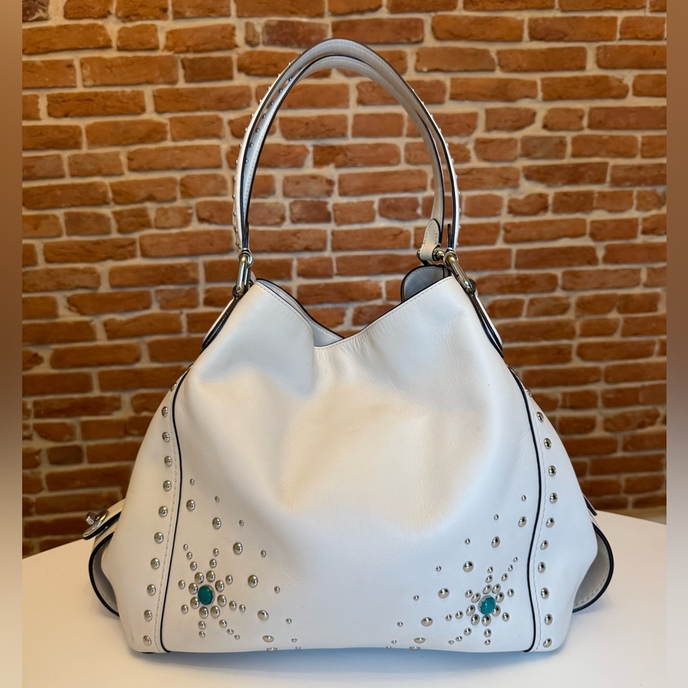 COACH Western Rivets Edie Shoulder Bag 42 In Glovetanned Leather